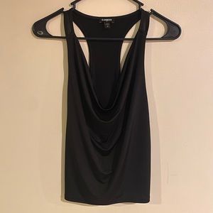 Express satin cowl neck tank